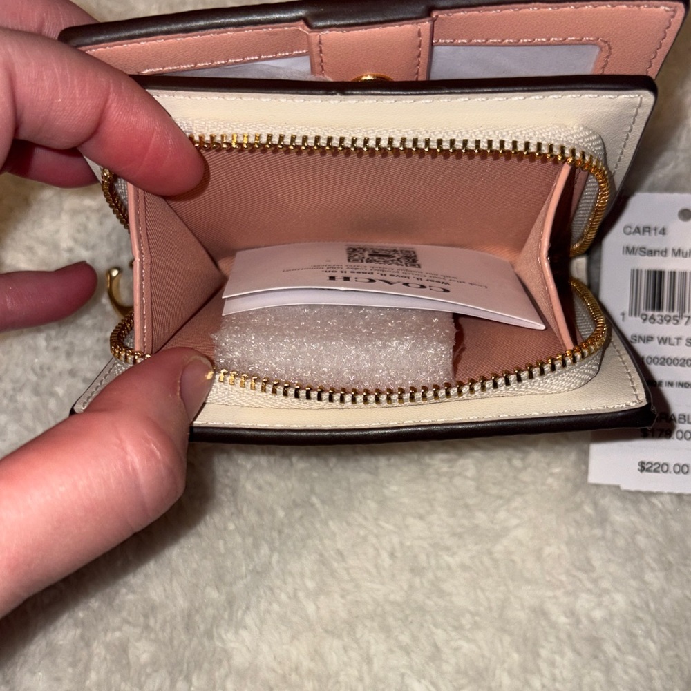 Coach Pink Floral Beige Wallet - Picture 3 of 4